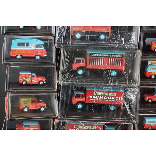 1210 - 35 Cased Oxford Diecast Chipperfields Circus models to include 18 x ltd edn examples with COAs - mos... 