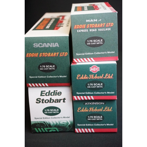 1215 - 29 Boxed & sealed Atlas Editions Eddie Stobart 1:76 scale diecast models to include H4939 Volvo FH W... 