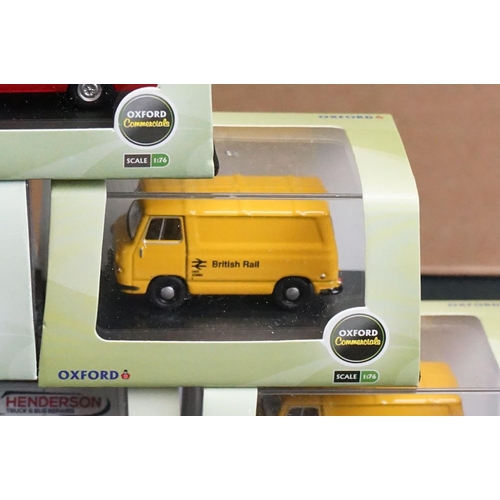 1218 - 84 Cased Oxford Diecast Commercials 1:76 scale models to include 76J4002 BMC J4 Van, 76AK013 Austin ... 