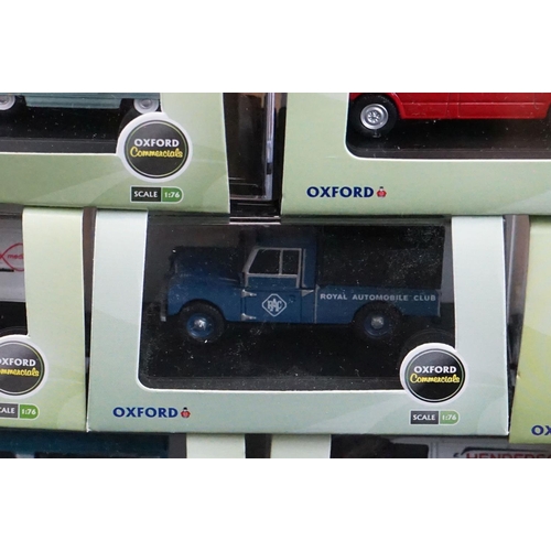 1218 - 84 Cased Oxford Diecast Commercials 1:76 scale models to include 76J4002 BMC J4 Van, 76AK013 Austin ... 