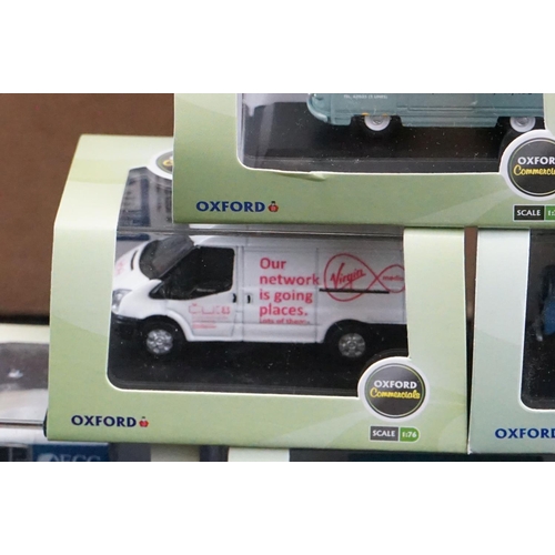 1218 - 84 Cased Oxford Diecast Commercials 1:76 scale models to include 76J4002 BMC J4 Van, 76AK013 Austin ... 