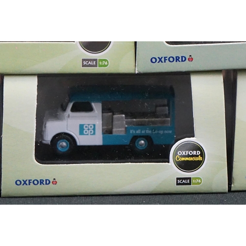 1218 - 84 Cased Oxford Diecast Commercials 1:76 scale models to include 76J4002 BMC J4 Van, 76AK013 Austin ... 