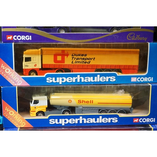 1219 - 15 Boxed Corgi diecast model trucks to include 8 x Superhaulers (TY86902, 59515, 59549, etc), 3 x Gu... 