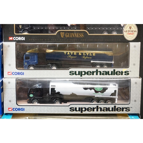 1219 - 15 Boxed Corgi diecast model trucks to include 8 x Superhaulers (TY86902, 59515, 59549, etc), 3 x Gu... 