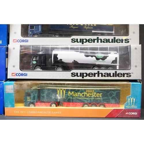 1219 - 15 Boxed Corgi diecast model trucks to include 8 x Superhaulers (TY86902, 59515, 59549, etc), 3 x Gu... 