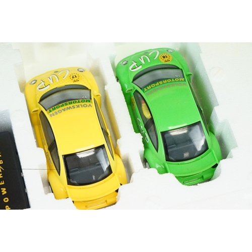 1221 - Boxed Scalextric C1051 Beetle Cup set with both original slot cars