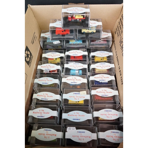 1225 - 80 Cased Oxford Diecast Railway Scale 1:76 models to include 76ANG031 London Transport Anglia, 76CRE... 