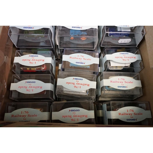 1225 - 80 Cased Oxford Diecast Railway Scale 1:76 models to include 76ANG031 London Transport Anglia, 76CRE... 