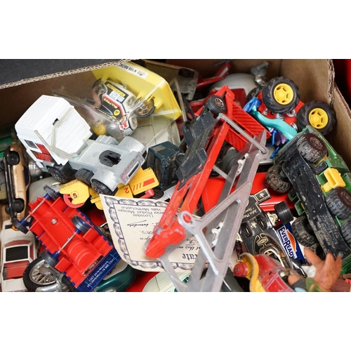 1236 - Collection of play worn mostly diecast models to include Corgi, Majorette, Burago, Matchbox, Brumm, ... 