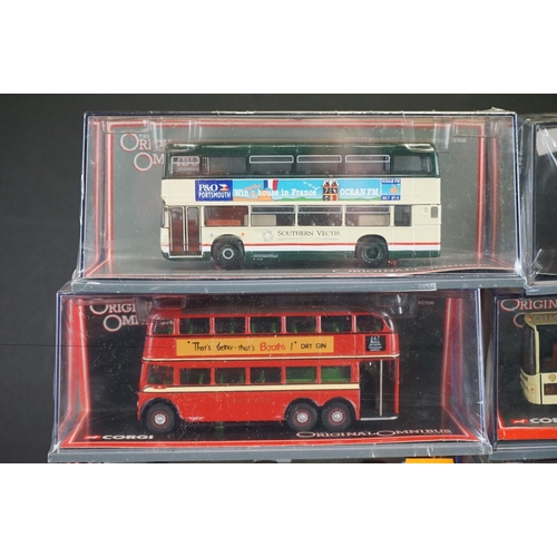 1251 - 28 Cased Corgi Original Omnibus 1:76 ltd edn diecast models, mostly sealed with COAs, to include 451... 