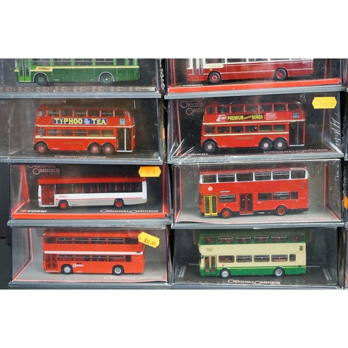 1251 - 28 Cased Corgi Original Omnibus 1:76 ltd edn diecast models, mostly sealed with COAs, to include 451... 