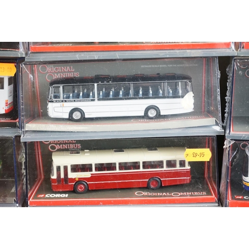 1251 - 28 Cased Corgi Original Omnibus 1:76 ltd edn diecast models, mostly sealed with COAs, to include 451... 