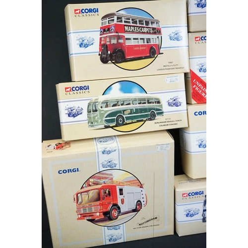 1254 - 22 Boxed Corgi Classics diecast models to include 11 x Public Transport from Corgi with COAs (97821,... 