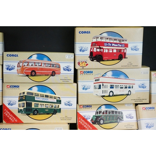 1254 - 22 Boxed Corgi Classics diecast models to include 11 x Public Transport from Corgi with COAs (97821,... 