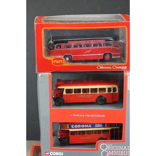 1256 - 16 Cased / boxed Corgi Original Omnibus diecast models, mostly ltd edn, to include 2 x Midland Red (... 