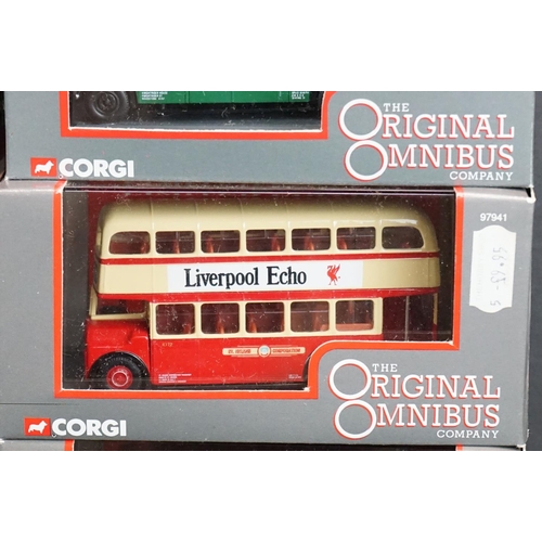 1256 - 16 Cased / boxed Corgi Original Omnibus diecast models, mostly ltd edn, to include 2 x Midland Red (... 