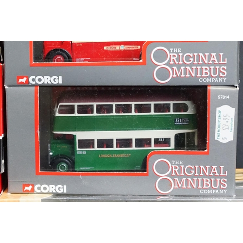 1256 - 16 Cased / boxed Corgi Original Omnibus diecast models, mostly ltd edn, to include 2 x Midland Red (... 