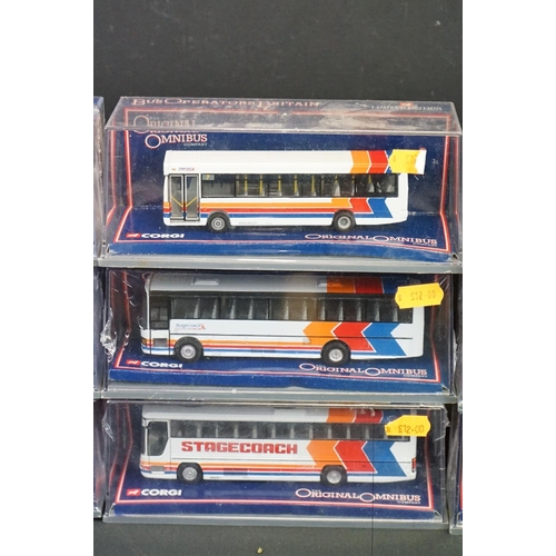 1257 - 11 Cased & Sealed Corgi Original Omnibus Bus Operators in Britain 1:76 ltd edn diecast models with C... 