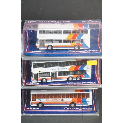 1257 - 11 Cased & Sealed Corgi Original Omnibus Bus Operators in Britain 1:76 ltd edn diecast models with C... 