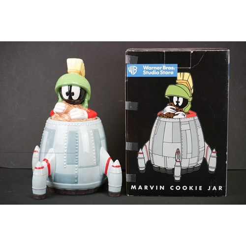 501 - Three boxed Warner Brothers Studio Store cookie jars to include Marvin, Tweety & Bugs New York Music... 