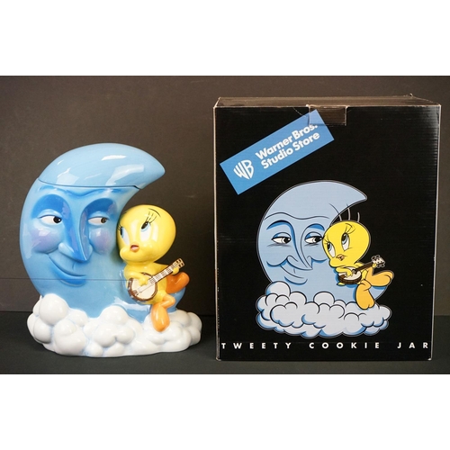 501 - Three boxed Warner Brothers Studio Store cookie jars to include Marvin, Tweety & Bugs New York Music... 