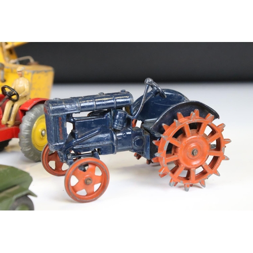 1377 - Around 20 play worn mid 20th C diecast models to include Dinky and Britains, mainly featuring farmin... 