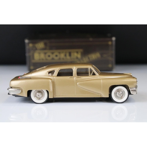 1398 - Boxed Brooklin Collection BRK. 2A 1948 Tucker Torpedo diecast model in metallic gold (diecast ex, bo... 