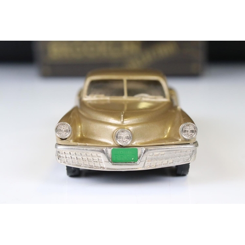 1398 - Boxed Brooklin Collection BRK. 2A 1948 Tucker Torpedo diecast model in metallic gold (diecast ex, bo... 