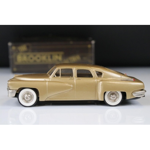 1398 - Boxed Brooklin Collection BRK. 2A 1948 Tucker Torpedo diecast model in metallic gold (diecast ex, bo... 