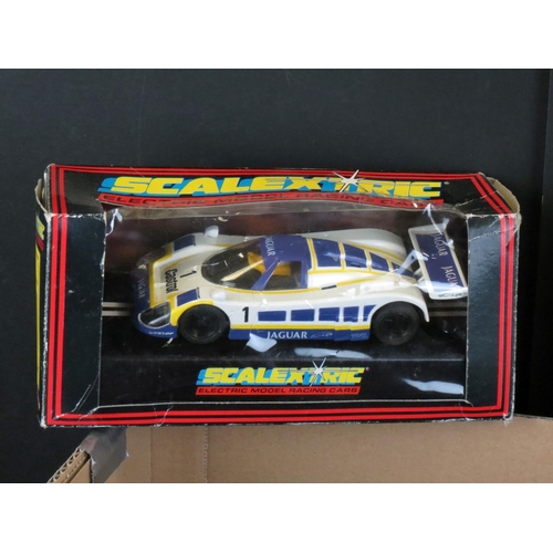 1321 - Group of Scalextric, to include 2 x slot cars, boxed Rev-Start Track, together with various track & ... 