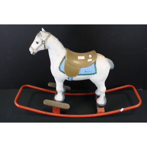 421 - Mixed toys & games to include a Triang childs rocking horse, boxed Chad Valley Bowl-A-Strike bowling... 