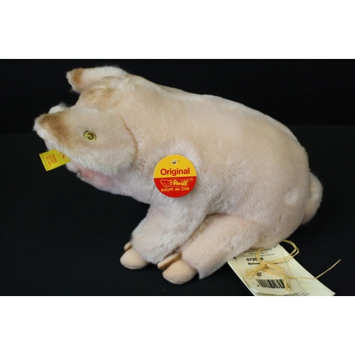 494 - Boxed Steiff Pig with original labels