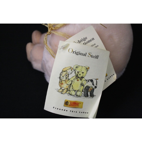 494 - Boxed Steiff Pig with original labels