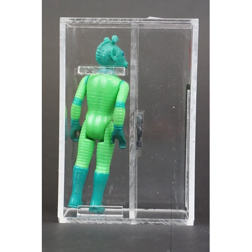 1648 - Star Wars - UKG graded cased Greedo figure with accessory (1978) Figure 85% Paint 85% Overall 85%