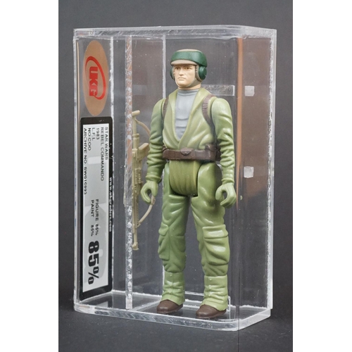 1651 - Star Wars - UKG graded cased Rebel Commando figure with accessory (1983) Figure 85% Paint 85% Overal... 