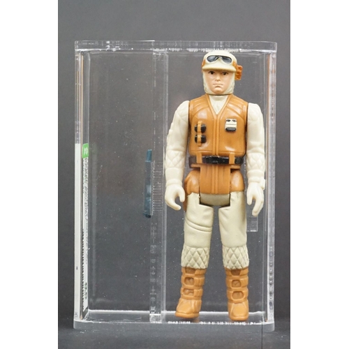 1654 - Star Wars - AFA graded cased Kenner Rebel Soldier Flesh Face figure with accessory, 85 NM+