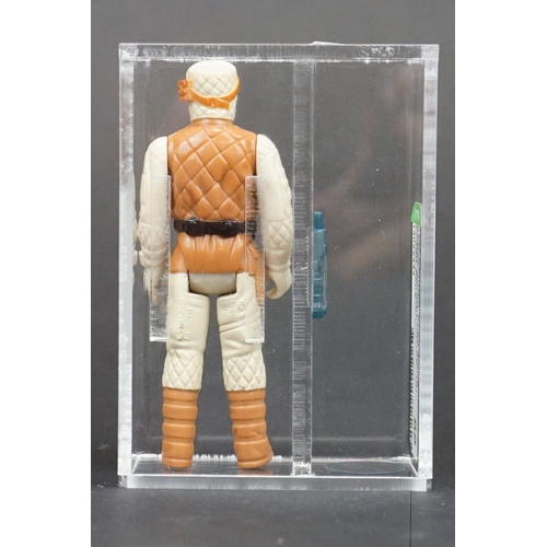 1654 - Star Wars - AFA graded cased Kenner Rebel Soldier Flesh Face figure with accessory, 85 NM+