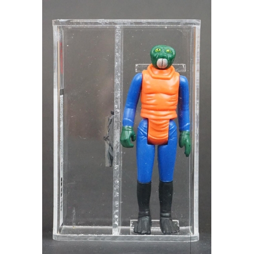 1655 - Star Wars - UKG graded cased Walrus Man figure with accessory (1978), Figure 90% Paint 85% Overall 8... 