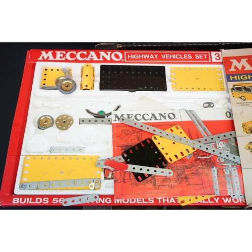 508 - Boxed Meccano Highway Vehicles Set 3 (unchecked for completeness, tearing to box edges), plus a quan... 