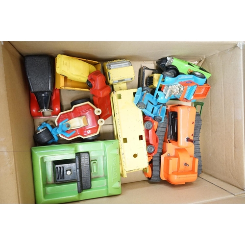 511 - Quantity of toys and games to include Coup D'etat, tin plate Tonka Toys, Monopoly, Canadian wooden l... 