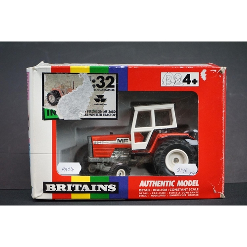 1311 - Four Boxed diecast 1/32 scale model tractors, some incorrect boxes, to include 2 x Britains (Fendt 6... 