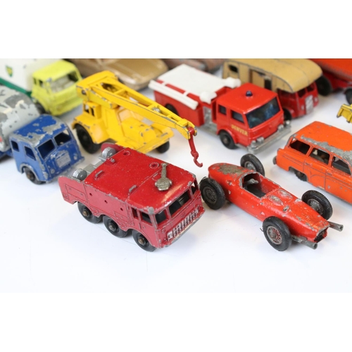 1387 - 40 Mid 20th C onwards play worn diecast models to include Matchbox, Budgie and Charbens featuring ro... 