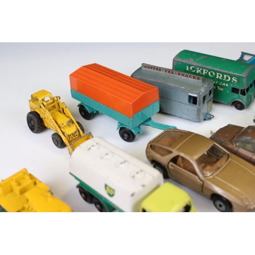 1387 - 40 Mid 20th C onwards play worn diecast models to include Matchbox, Budgie and Charbens featuring ro... 