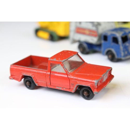 1387 - 40 Mid 20th C onwards play worn diecast models to include Matchbox, Budgie and Charbens featuring ro... 