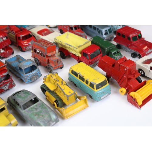 1387 - 40 Mid 20th C onwards play worn diecast models to include Matchbox, Budgie and Charbens featuring ro... 