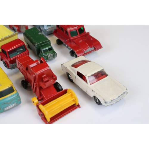 1387 - 40 Mid 20th C onwards play worn diecast models to include Matchbox, Budgie and Charbens featuring ro... 