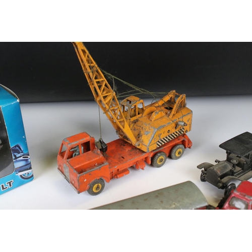 1388 - 21 mid 20th C onwards play worn diecast models to include Dinky, Corgi, Matchbox and Lledo, featurin... 