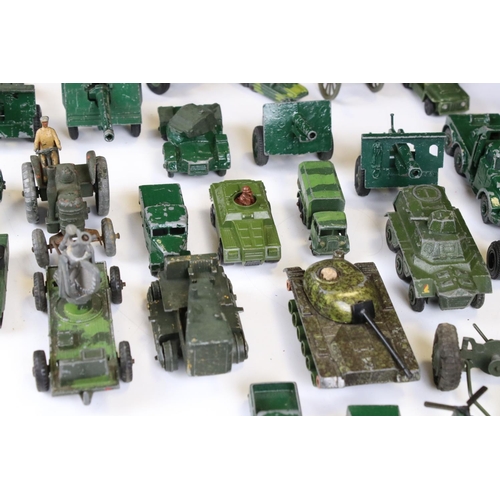 1392 - Around 45 mid 20th C onwards play worn diecast military models to include Dinky, Lone Star, Britains... 