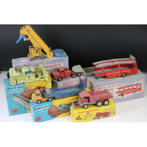 1393 - Six boxed diecast models to include 4 x Dinky Supertoys (985 Trailer For Car Carrier, 964 Elevator L... 