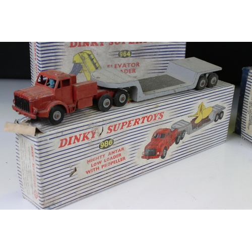 1393 - Six boxed diecast models to include 4 x Dinky Supertoys (985 Trailer For Car Carrier, 964 Elevator L... 